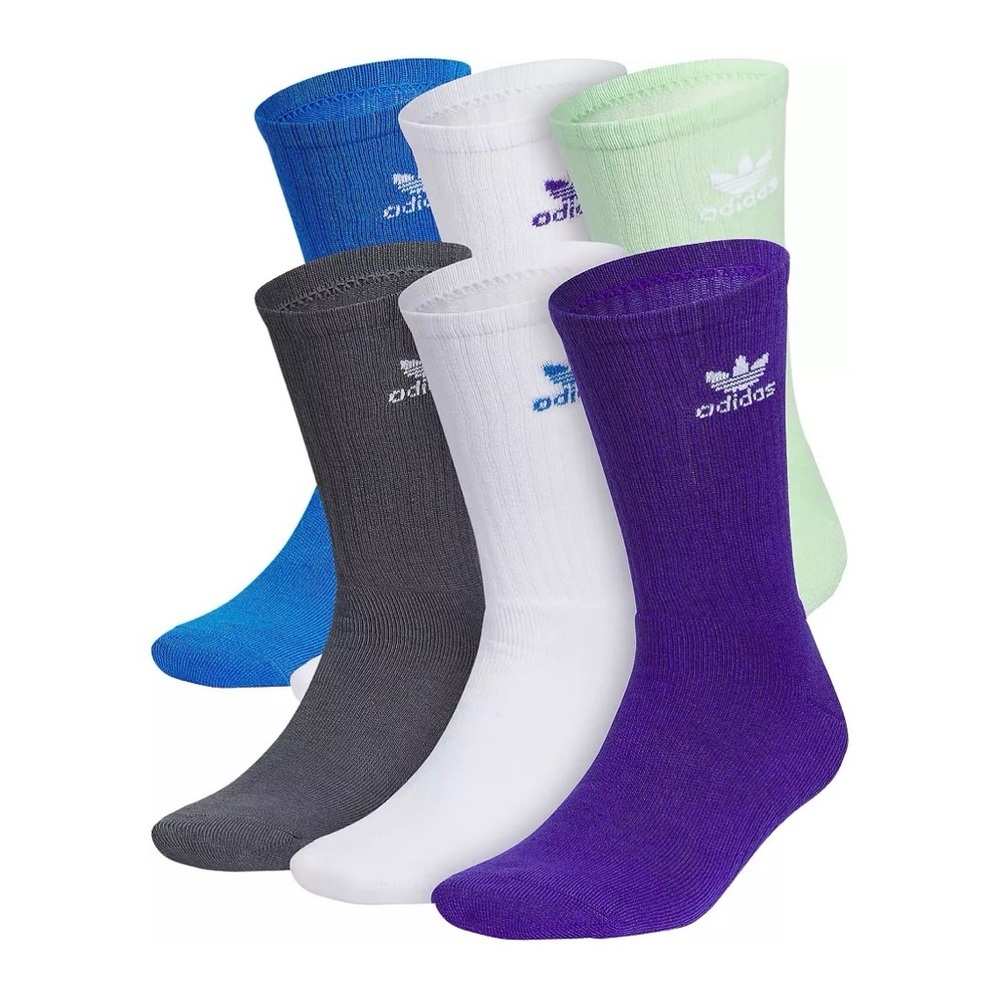 adidas Originals Men's Trefoil Crew Socks - 6 Pack